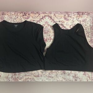 Old Navy plus size PowerSoft Crop and seamless racer back active bundle size 2x